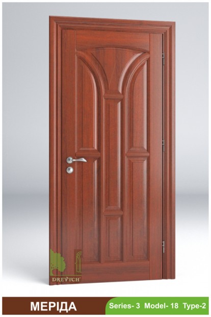 The interior doors of the selected array of wood of oak Merida 